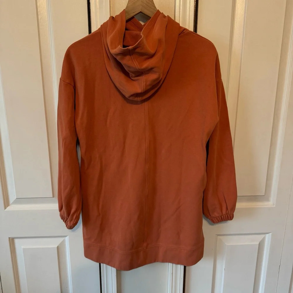 Elegantees Orange Women’s Hooded Sweater Tunic 100% Cotton Size Small - Picture 8 of 14
